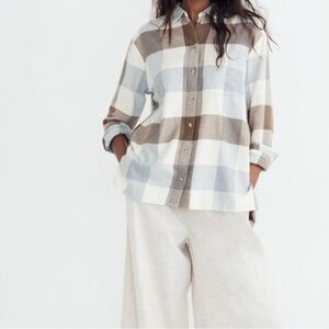 Madewell Flannel Plaid Button-Up Shirt